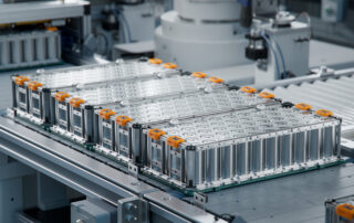 Lithium-ion high-voltage batteries on the assembly line